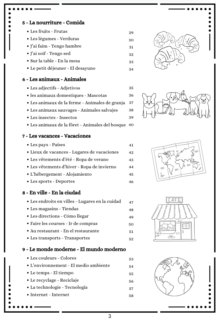 Mis sopas de letras Francés - Español