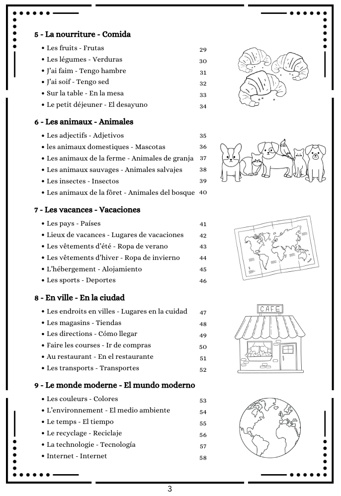 Mes mots mélés français - Espagnol
