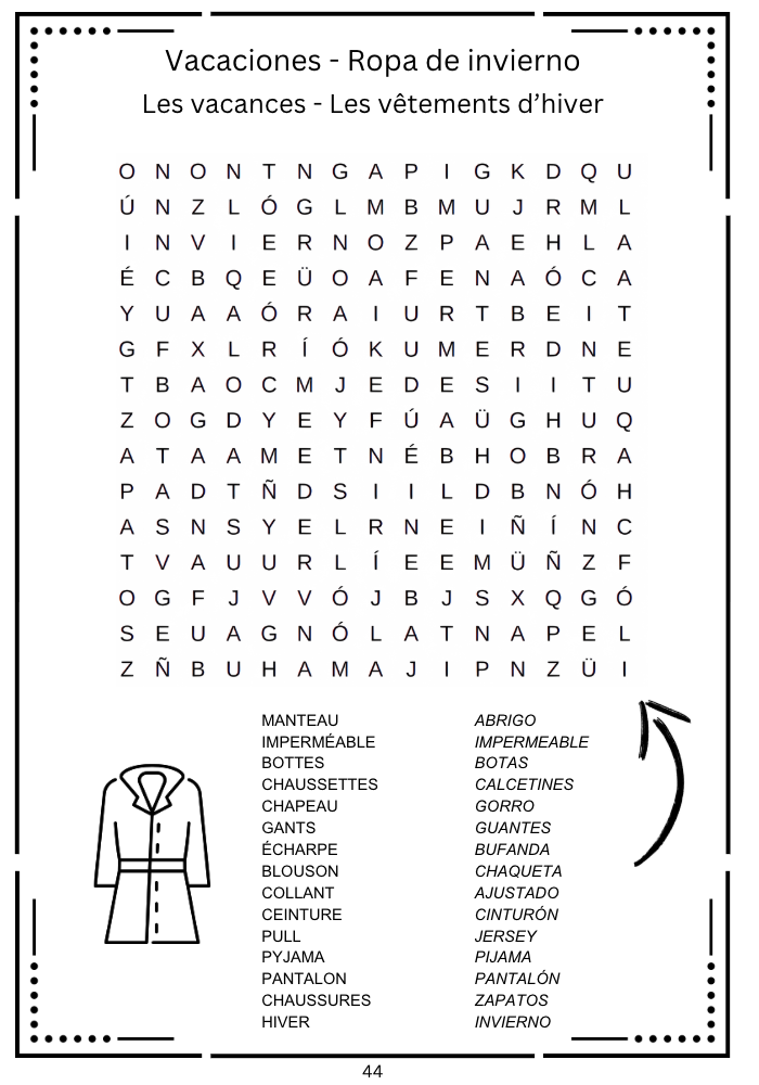 Mes mots mélés français - Espagnol