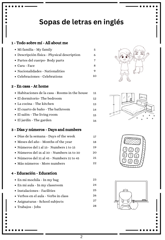 Mis sopas de letras Inglés - Español