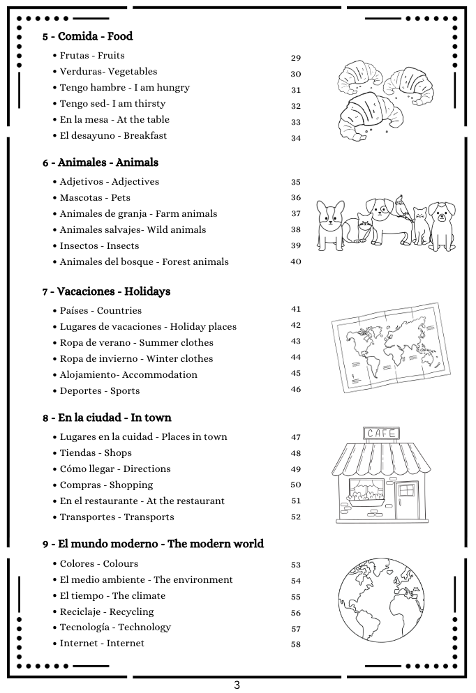 My word search English - Spanish