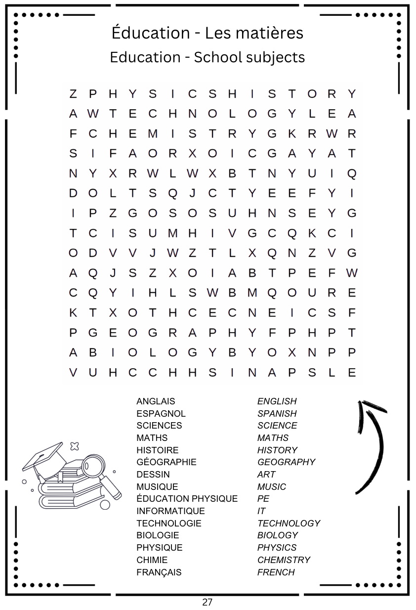 Mes mots mélés Français - Anglais