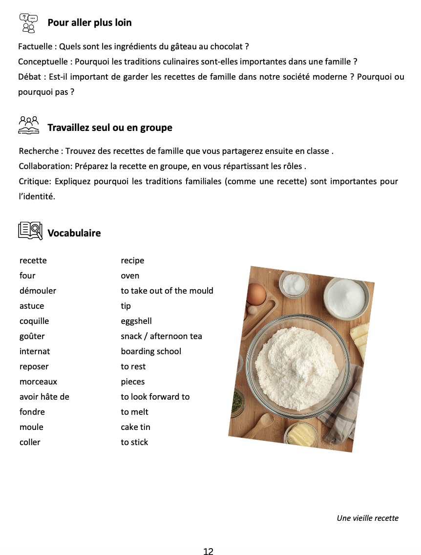 MYP French Reading Preparation ( Phases  2- 4 ) - Identities and Relationships, Personal and Cultural Expression