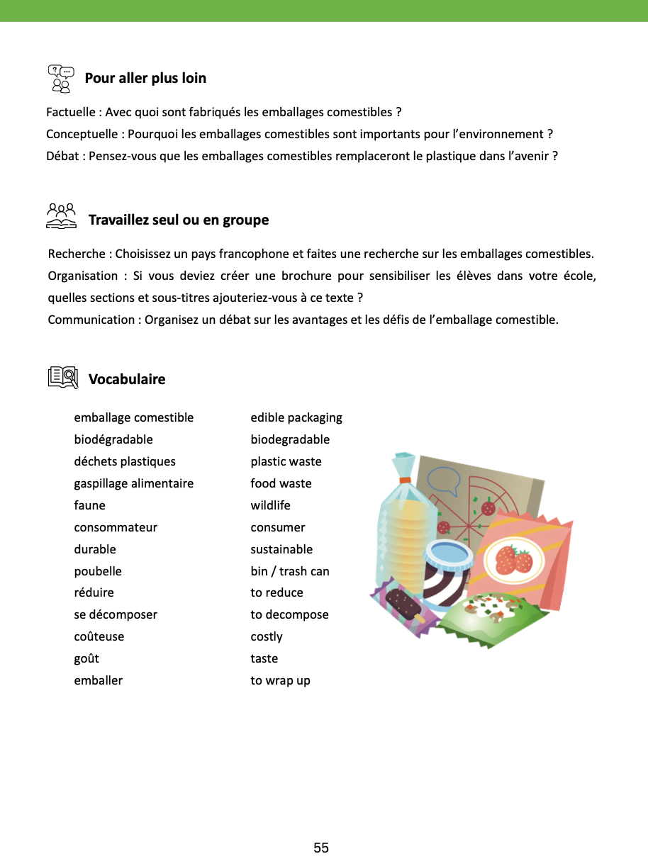 MYP French reading preparation (Phase 2-4) - Scientific and technical innovation, Orientation in space and time.