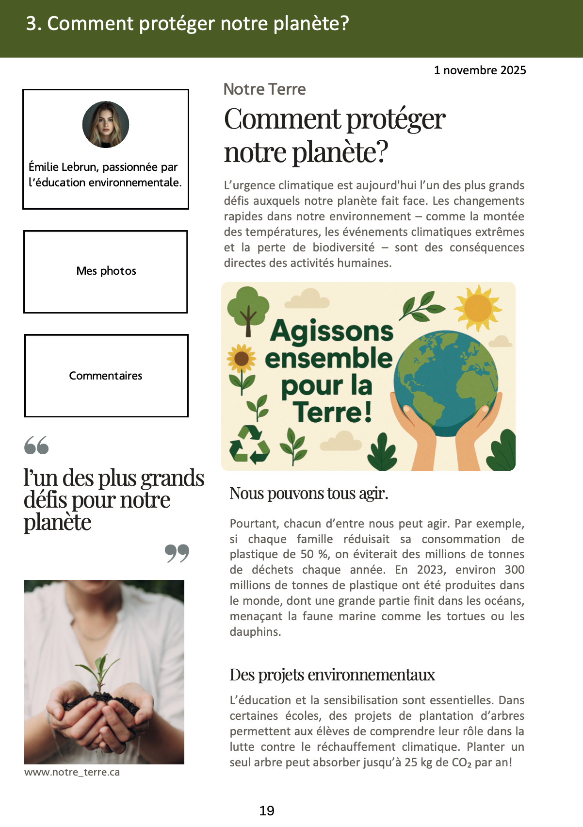 MYP French reading preparation (Phase 2-4) - Globalization and sustainability, Fairness and development